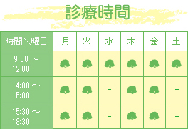 しいの木こどもクリニック｜診療時間